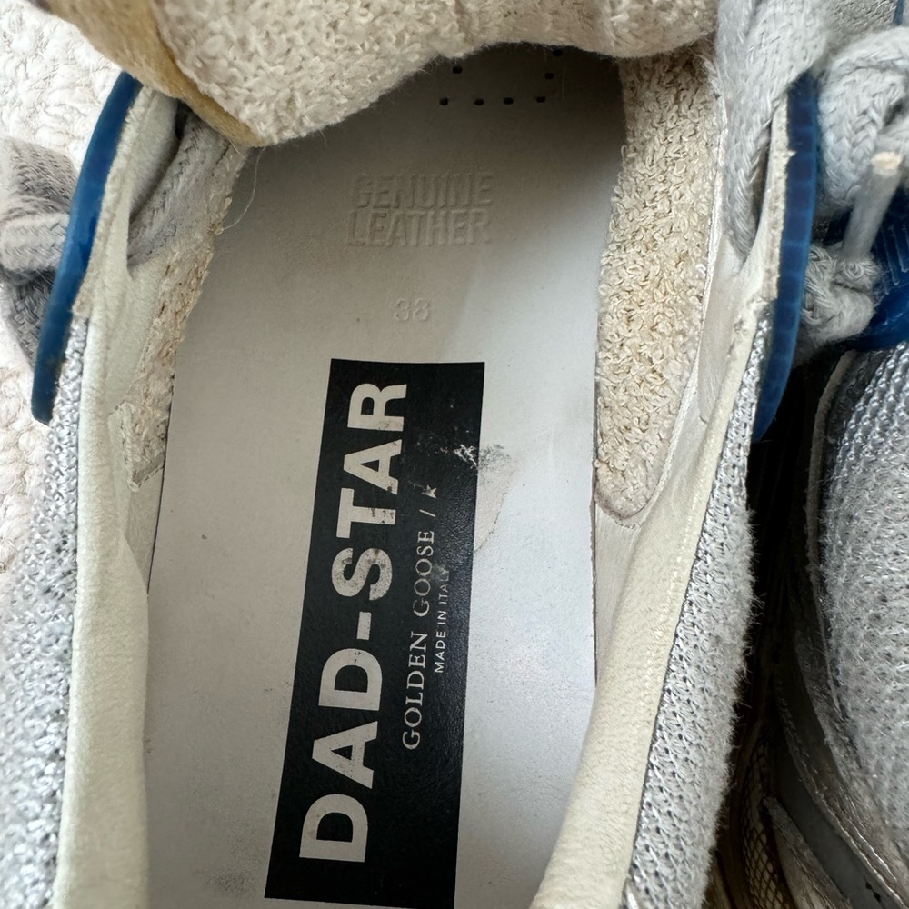 Golden Goose Silver Blue White Sneakers - Picture 4 of 16